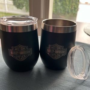 2 Harley Davidson tumblers
